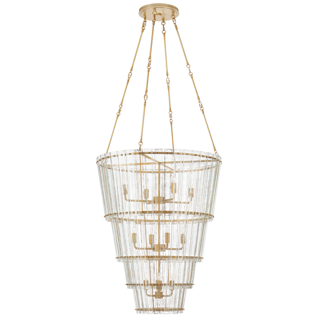 Camryn Waterfall Chandelier-Visual Comfort-VISUAL-S 5657HAB-AM-ChandeliersLarge-Hand-Rubbed Antique Brass-3-France and Son