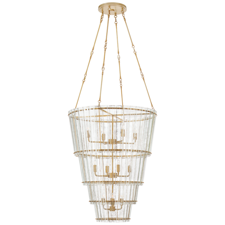 Camryn Waterfall Chandelier-Visual Comfort-VISUAL-S 5657HAB-AM-ChandeliersLarge-Hand-Rubbed Antique Brass-3-France and Son