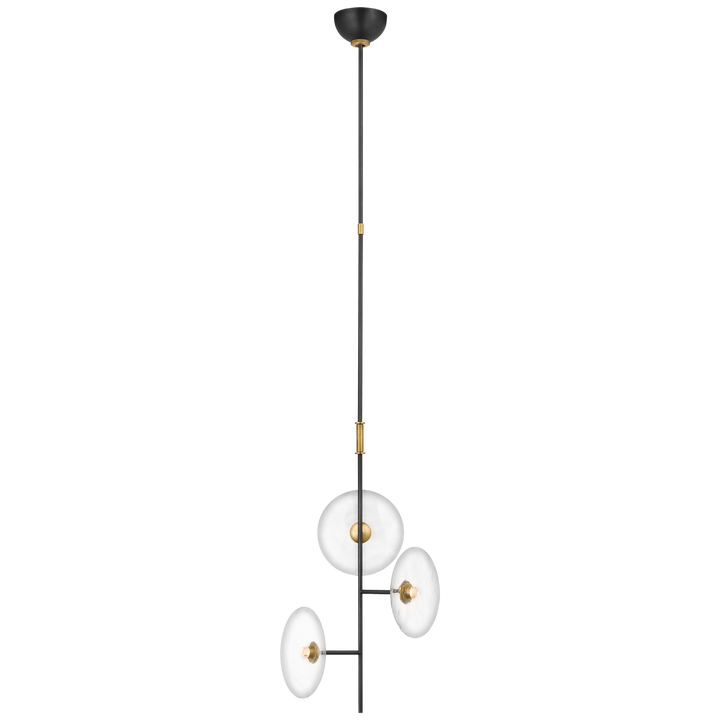 Carly Mini 3-Light Chandelier-Visual Comfort-VISUAL-S 5690AI/HAB-CG-ChandeliersAged Iron and Hand-Rubbed Antique Brass-3-France and Son