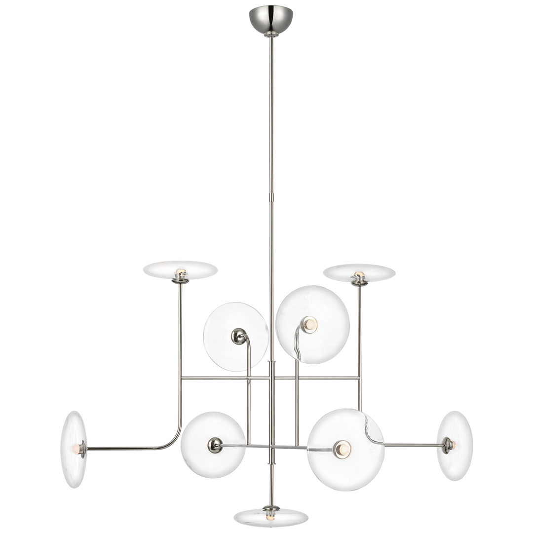 Carly X-Large Arched Chandelier-Visual Comfort-VISUAL-S 5693PN-CG-ChandeliersPolished Nickel-1-France and Son