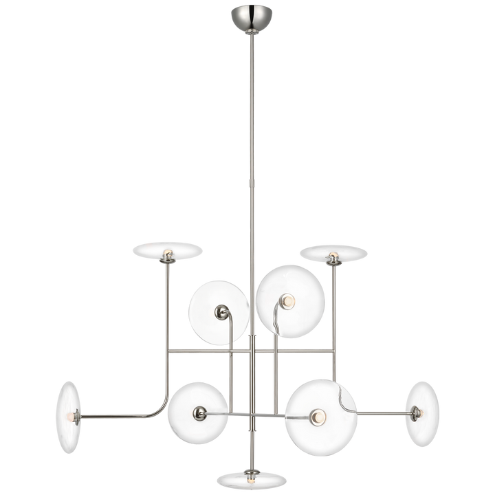 Carly X-Large Arched Chandelier-Visual Comfort-VISUAL-S 5693PN-CG-ChandeliersPolished Nickel-1-France and Son