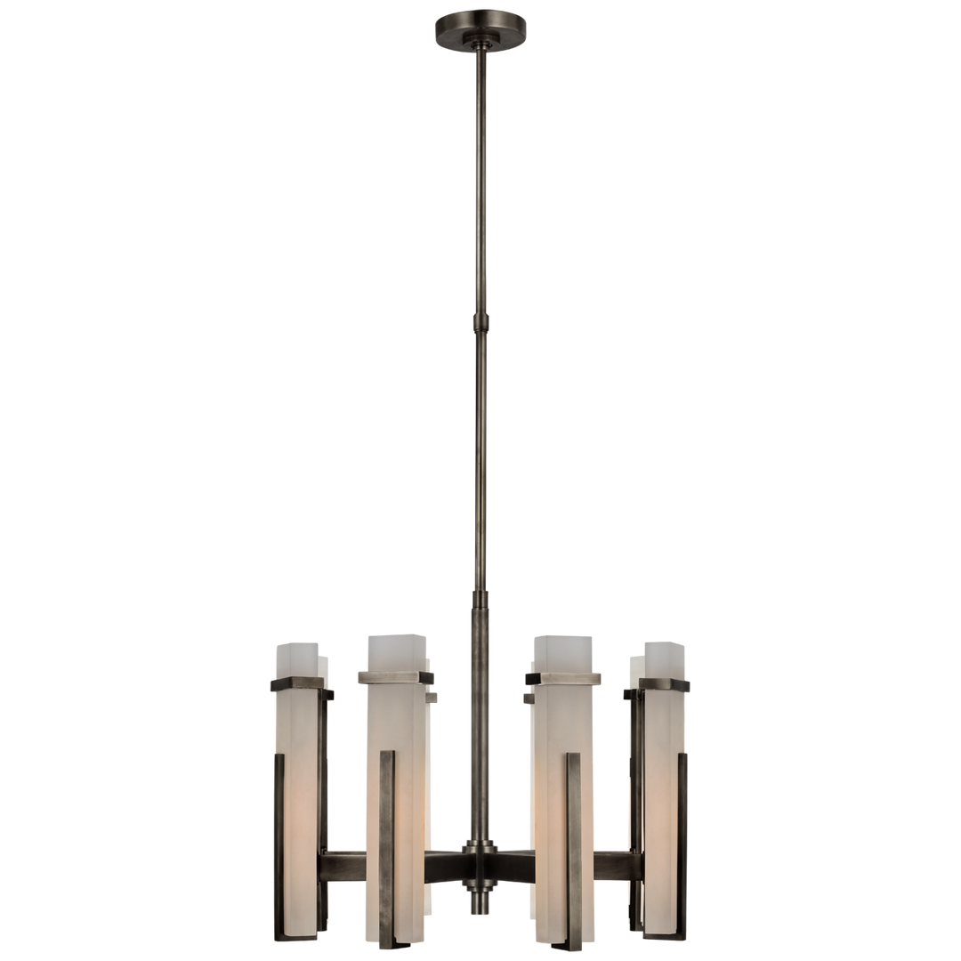 Malia Chandelier-Visual Comfort-VISUAL-S 5911BZ-ALB-ChandeliersMedium-Bronze-Alabaster-7-France and Son