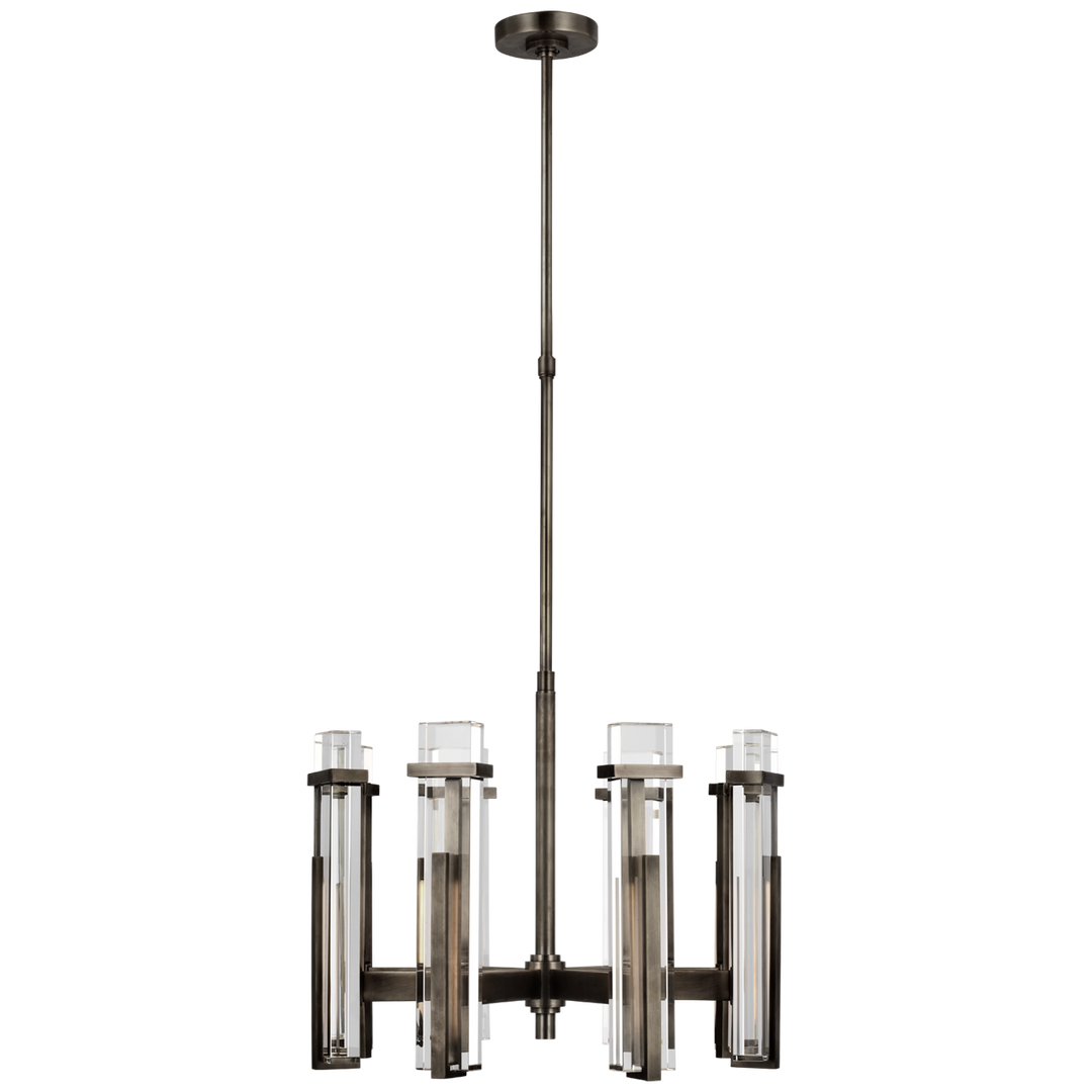 Malia Chandelier-Visual Comfort-VISUAL-S 5911BZ-CG-ChandeliersMedium-Bronze-Crystal-8-France and Son