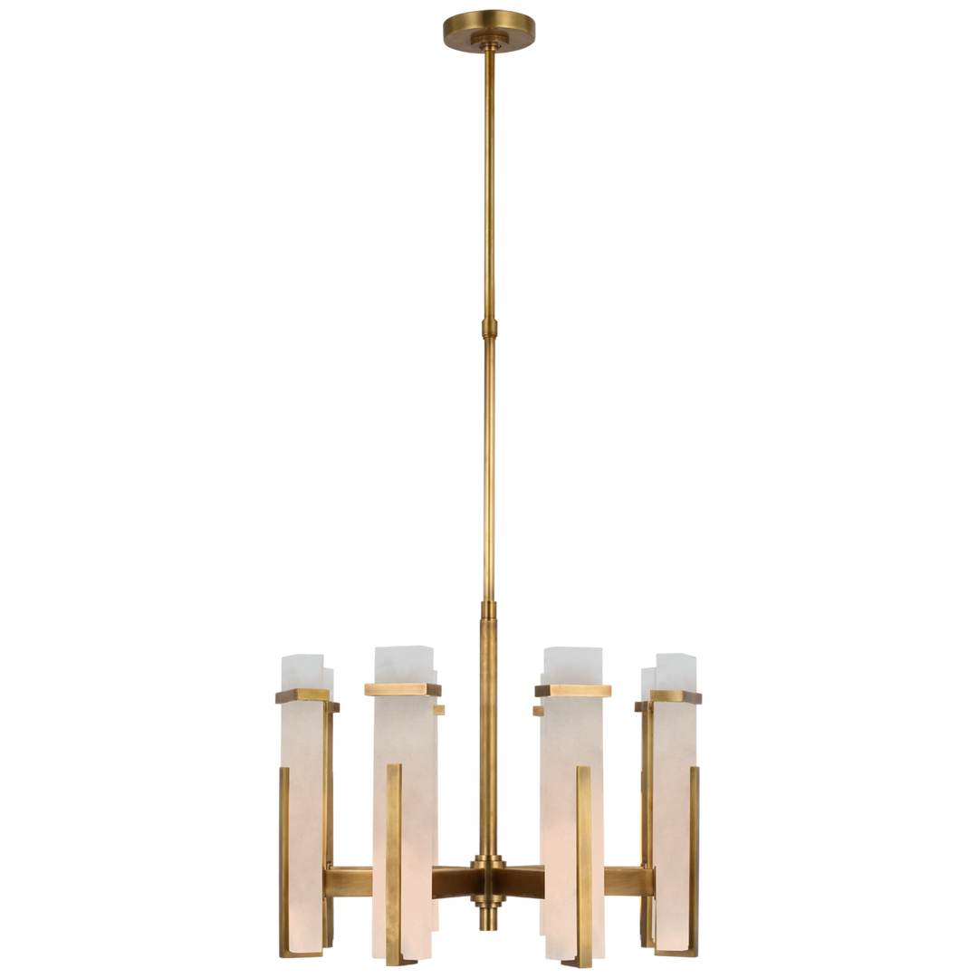 Malia Chandelier-Visual Comfort-VISUAL-S 5911HAB-ALB-ChandeliersMedium-Hand-Rubbed Antique Brass-Alabaster-9-France and Son