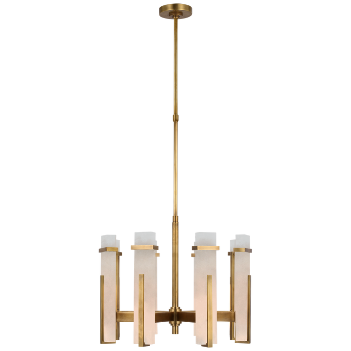 Malia Chandelier-Visual Comfort-VISUAL-S 5911HAB-ALB-ChandeliersMedium-Hand-Rubbed Antique Brass-Alabaster-9-France and Son