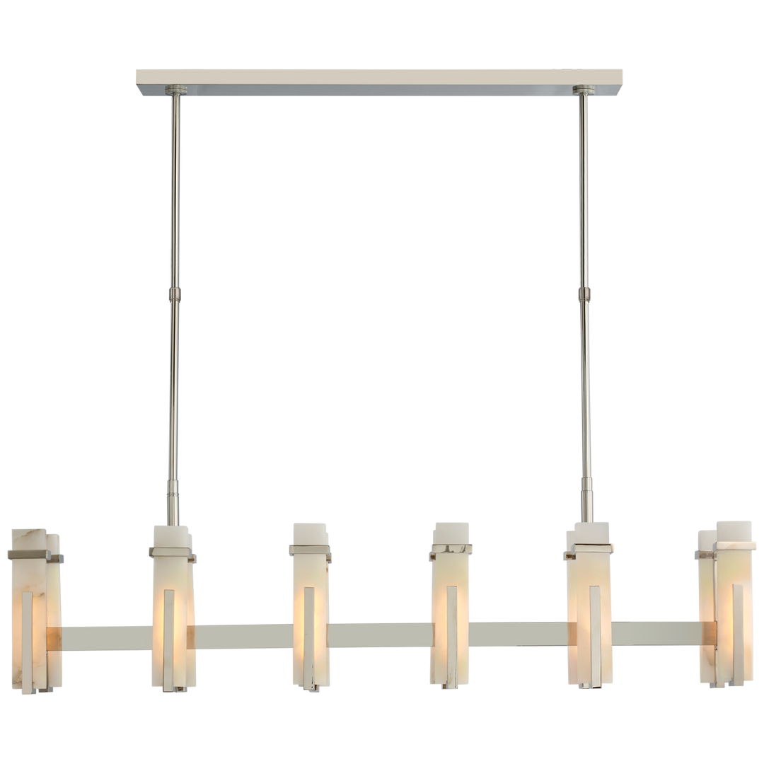 Malia Chandelier-Visual Comfort-VISUAL-S 5915PN-ALB-ChandeliersLarge Linear-Polished Nickel-Alabaster-17-France and Son