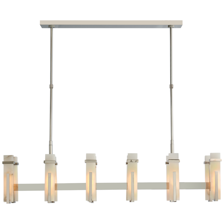 Malia Chandelier-Visual Comfort-VISUAL-S 5915PN-ALB-ChandeliersLarge Linear-Polished Nickel-Alabaster-17-France and Son