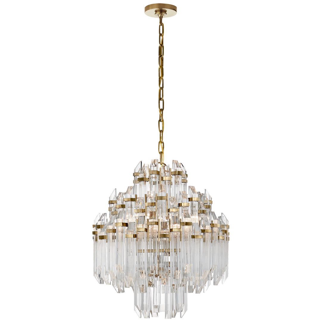 Acela Waterfall Chandelier-Visual Comfort-VISUAL-SK 5424HAB-CA-ChandeliersHand-Rubbed Antique Brass-1-France and Son