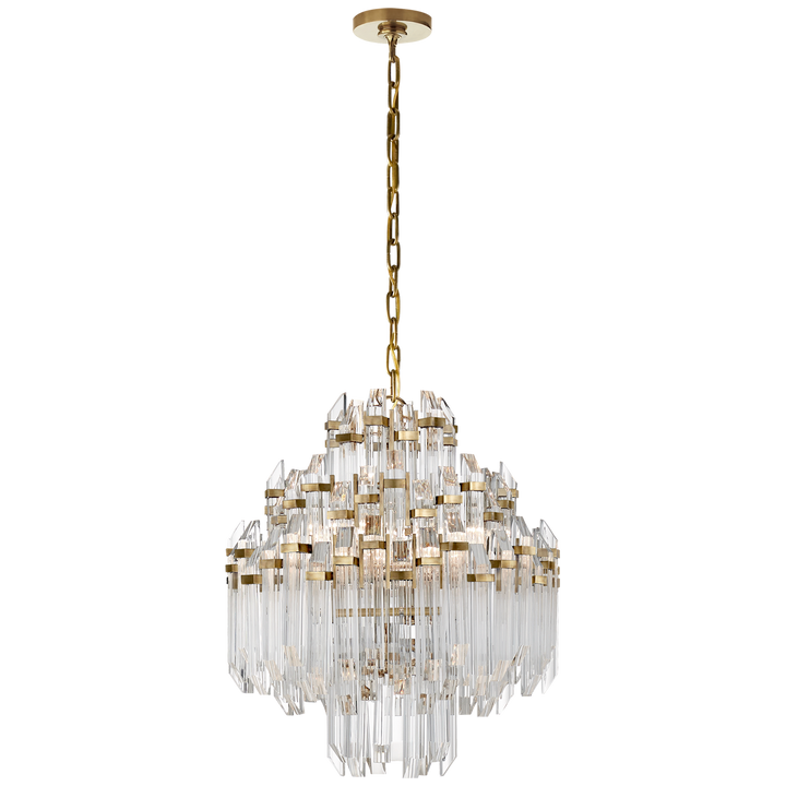 Acela Waterfall Chandelier-Visual Comfort-VISUAL-SK 5424HAB-CA-ChandeliersHand-Rubbed Antique Brass-1-France and Son