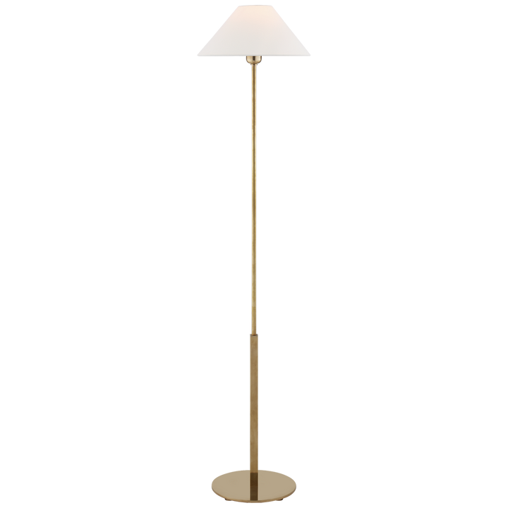 Hadwin Floor Lamp-Visual Comfort-VISUAL-SP 1022HAB-L-Floor LampsLinen Shade-Hand-Rubbed Antique Brass-2-France and Son