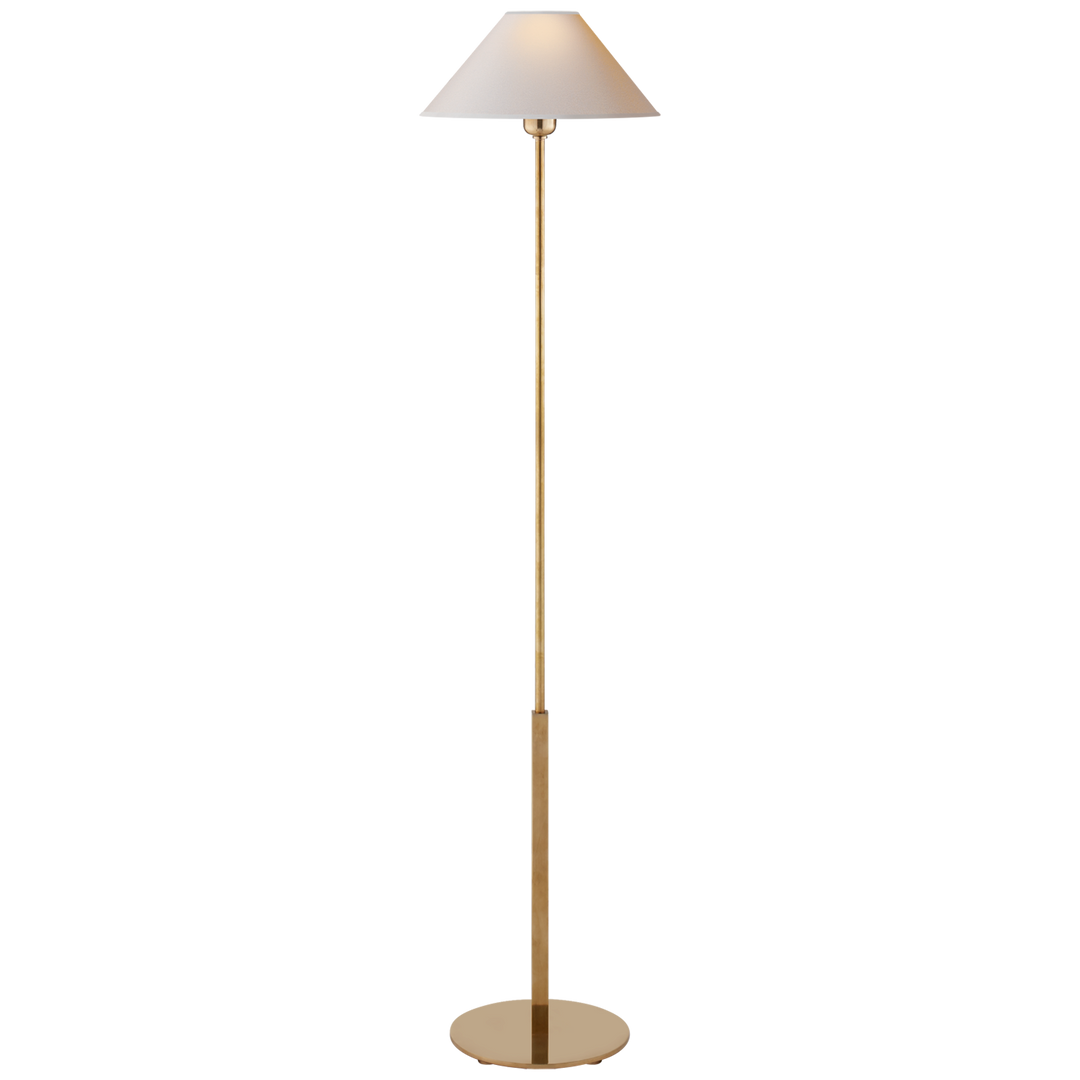 Hadwin Floor Lamp-Visual Comfort-VISUAL-SP 1022HAB-NP-Floor LampsNatural Paper Shade-Hand-Rubbed Antique Brass-5-France and Son