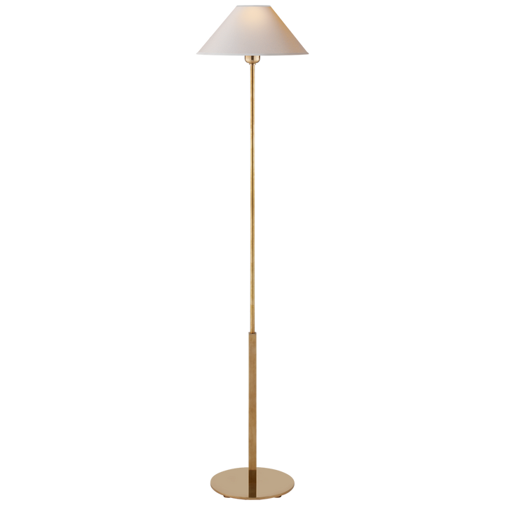 Hadwin Floor Lamp-Visual Comfort-VISUAL-SP 1022HAB-NP-Floor LampsNatural Paper Shade-Hand-Rubbed Antique Brass-5-France and Son