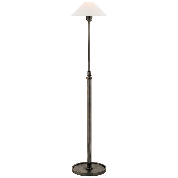 Hamin Floor Lamp-Visual Comfort-VISUAL-SP 1504BZ-L-Floor LampsLinen Shade-Bronze-3-France and Son