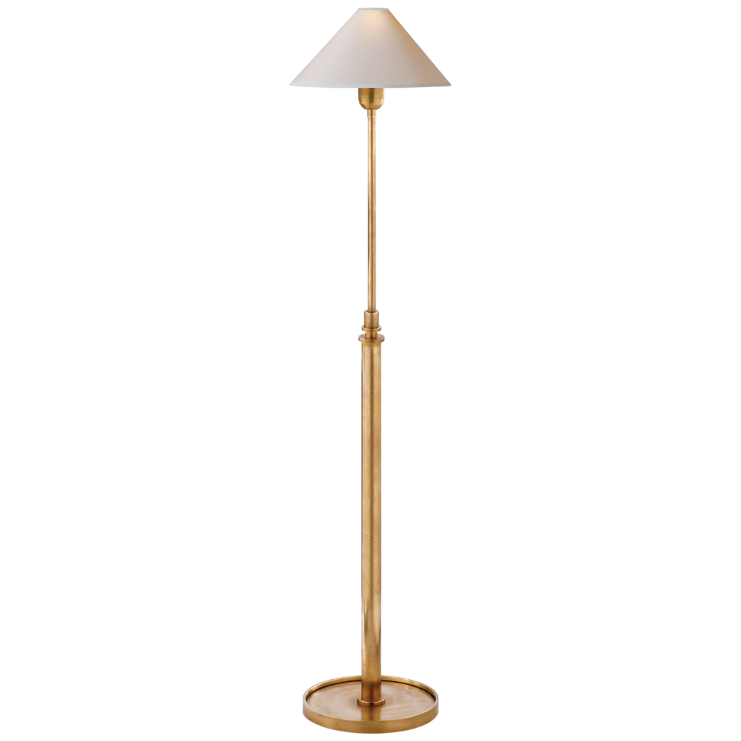 Hamin Floor Lamp-Visual Comfort-VISUAL-SP 1504HAB-NP-Floor LampsNatural Paper Shade-Hand-Rubbed Antique Brass-5-France and Son