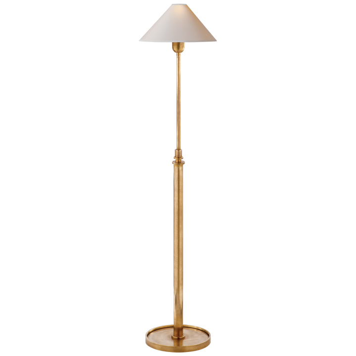 Hamin Floor Lamp-Visual Comfort-VISUAL-SP 1504HAB-NP-Floor LampsNatural Paper Shade-Hand-Rubbed Antique Brass-5-France and Son