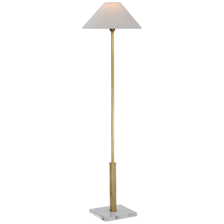 Ashley Floor Lamp-Visual Comfort-VISUAL-SP 1510HAB/CG-L-Floor LampsHand-Rubbed Antique Brass and Crystal-2-France and Son