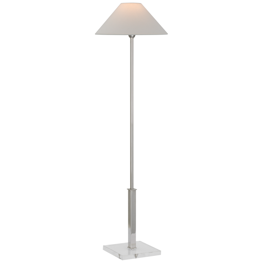 Ashley Floor Lamp-Visual Comfort-VISUAL-SP 1510PN/CG-L-Floor LampsPolished Nickel and Crystal-1-France and Son