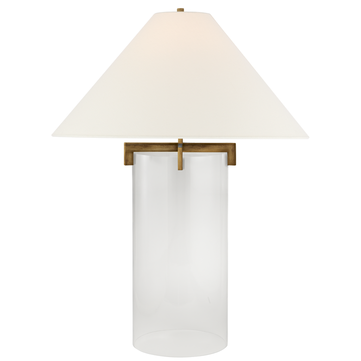 Bailey Table Lamp-Visual Comfort-VISUAL-SP 3015GI/CG-L-Table LampsGilded Iron-Linen Shade-2-France and Son