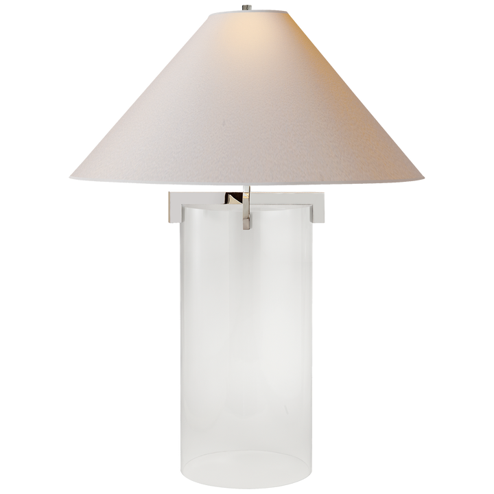 Bailey Table Lamp-Visual Comfort-VISUAL-SP 3015PN/CG-NP-Table LampsPolished Nickel-Natural Paper Shade-4-France and Son