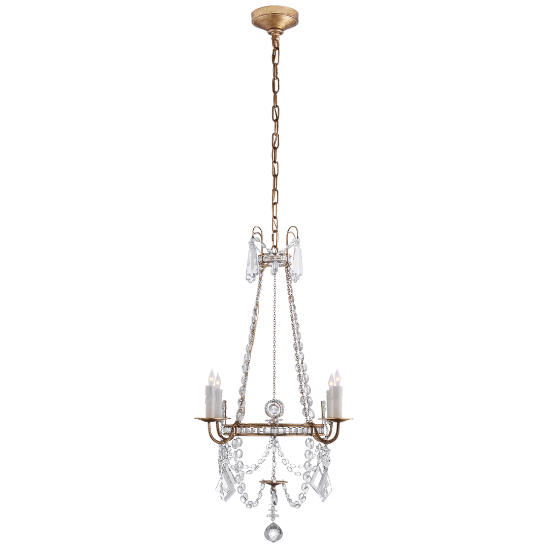 Saphira Chandelier-Visual Comfort-VISUAL-SP 5030GI-CG-ChandeliersSmall-Gilded Iron-3-France and Son