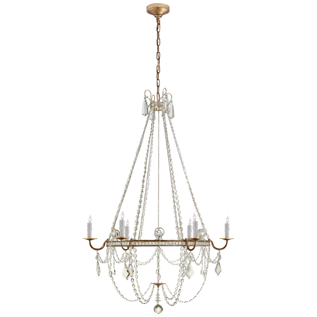 Saphira Chandelier-Visual Comfort-VISUAL-SP 5031GI-CG-ChandeliersMedium-Gilded Iron-5-France and Son