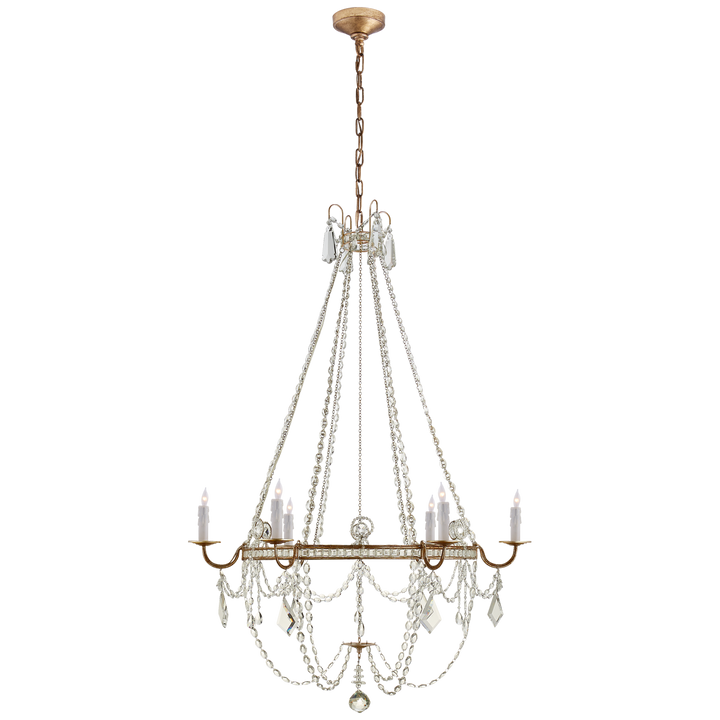 Saphira Chandelier-Visual Comfort-VISUAL-SP 5031GI-CG-ChandeliersMedium-Gilded Iron-5-France and Son