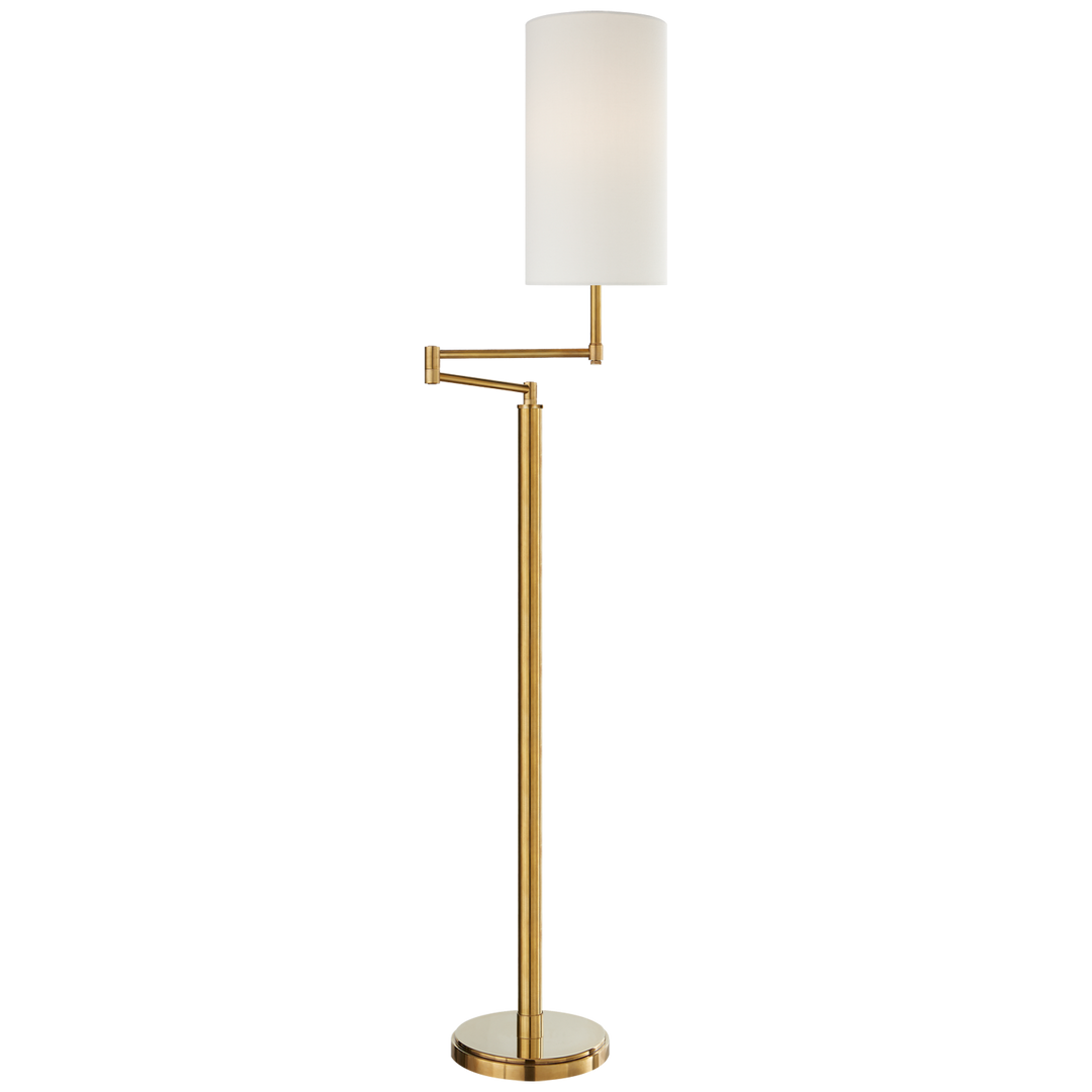 Anti Large Swing Arm Floor Lamp-Visual Comfort-VISUAL-TOB 1116HAB-L-Floor LampsHand-Rubbed Antique Brass-2-France and Son