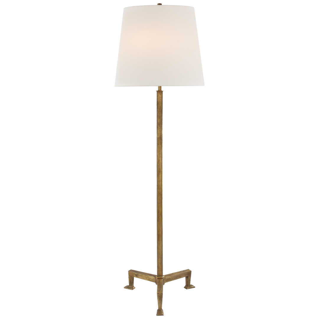 Parisa Floor Lamp-Visual Comfort-VISUAL-TOB 1152GI-L-Floor LampsGilded Iron-Linen Shade-1-France and Son