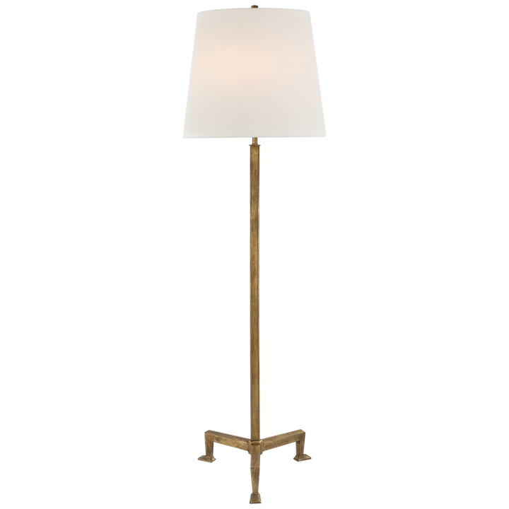 Parisa Floor Lamp-Visual Comfort-VISUAL-TOB 1152GI-L-Floor LampsGilded Iron-Linen Shade-1-France and Son