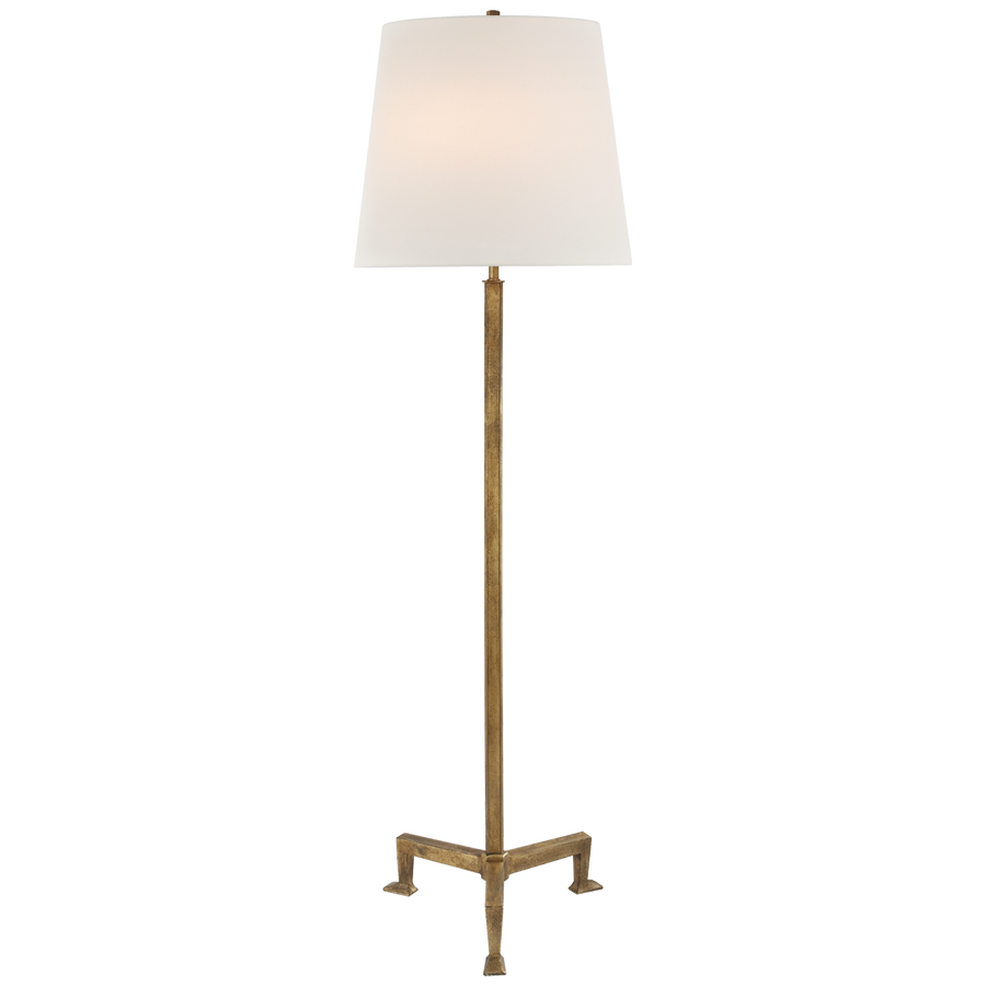 Parisa Floor Lamp-Visual Comfort-VISUAL-TOB 1152GI-L-Floor LampsGilded Iron-Linen Shade-1-France and Son