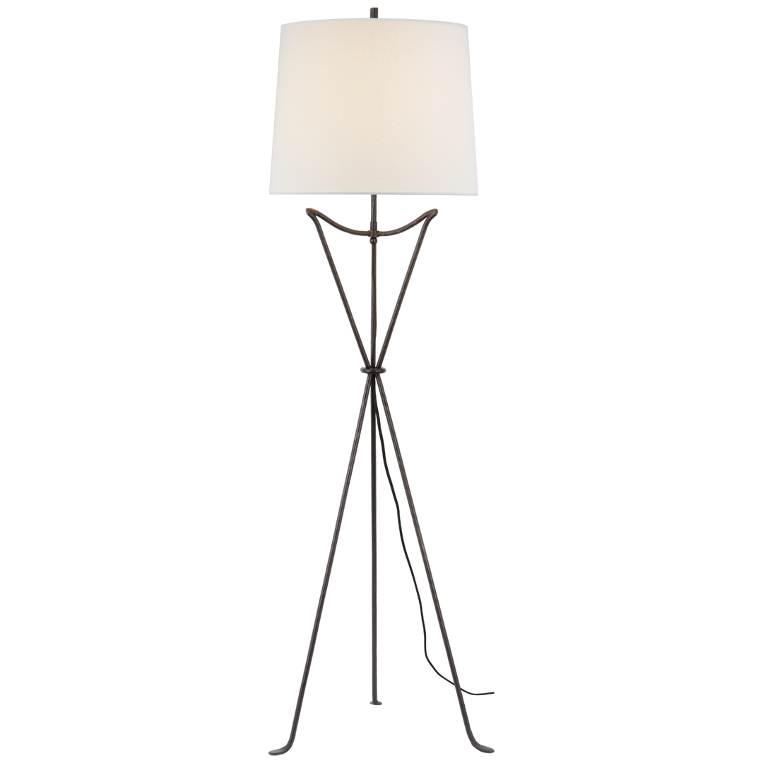 Nasa Large Tripod Floor Lamp-Visual Comfort-VISUAL-TOB 1400AI-L-Floor LampsAged Iron-2-France and Son