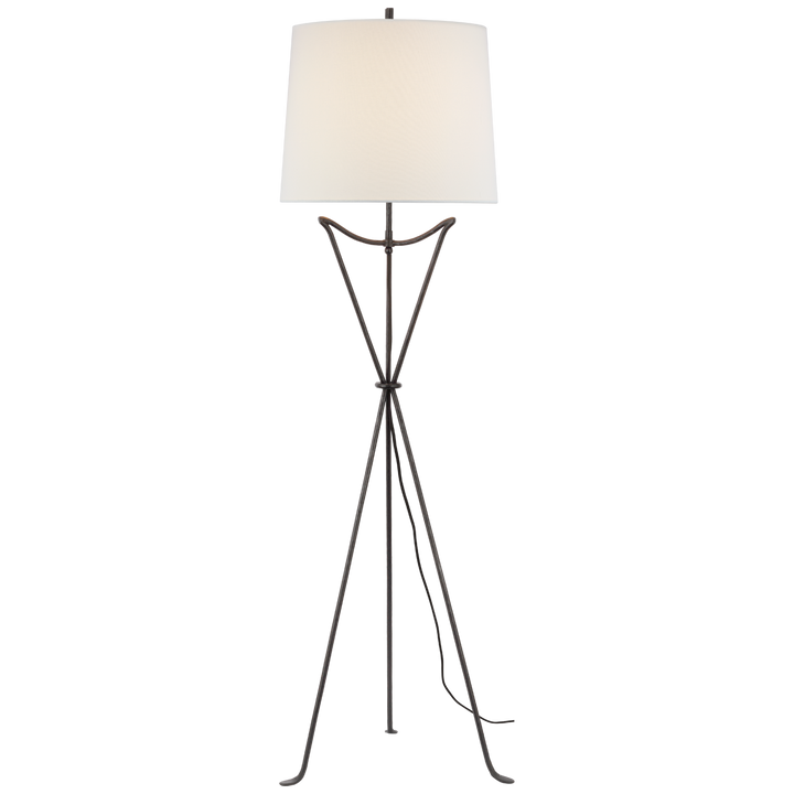 Nasa Large Tripod Floor Lamp-Visual Comfort-VISUAL-TOB 1400AI-L-Floor LampsAged Iron-2-France and Son