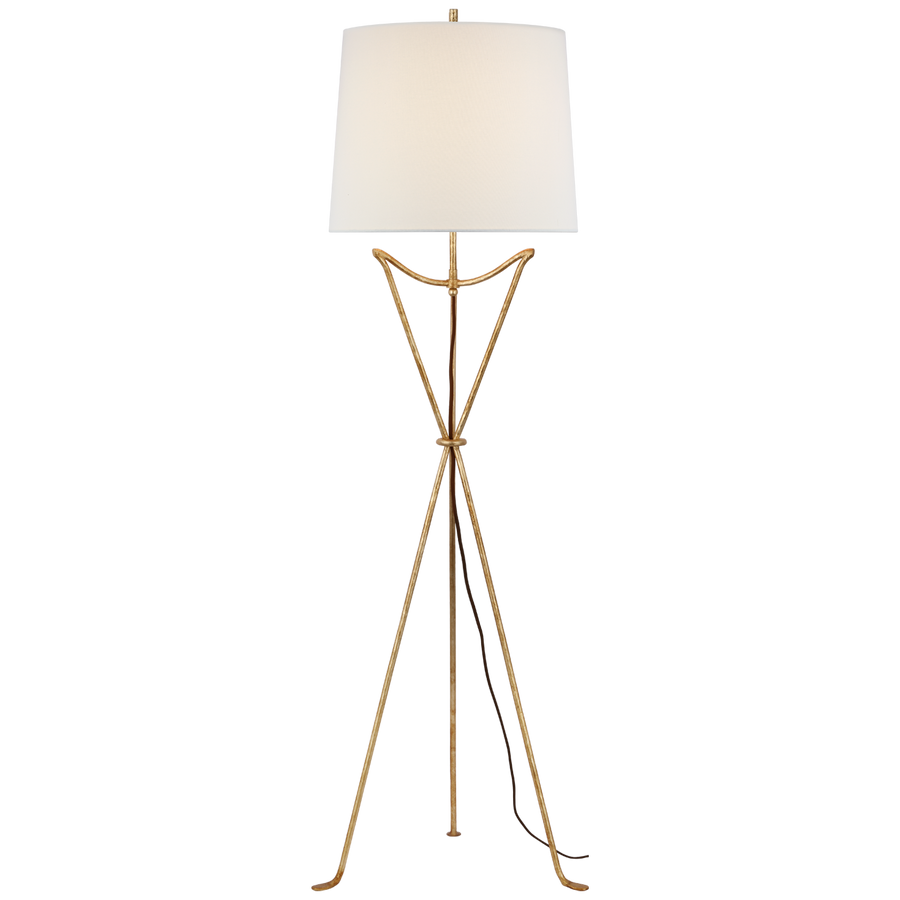 Nasa Large Tripod Floor Lamp-Visual Comfort-VISUAL-TOB 1400G-L-Floor LampsGild-1-France and Son