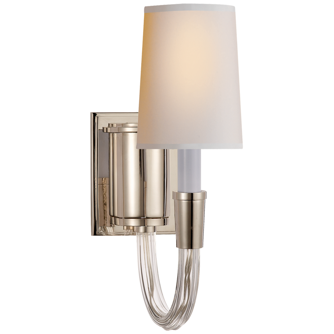 Vintage Sconce-Visual Comfort-VISUAL-TOB 2032PN-NP-Wall LightingSingle-Polished Nickel-3-France and Son