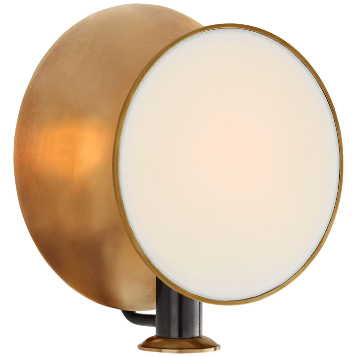 Osiria Single Reflector Sconce-Visual Comfort-VISUAL-TOB 2290BZ/HAB-L-Wall LightingBronze with Antique Brass-1-France and Son