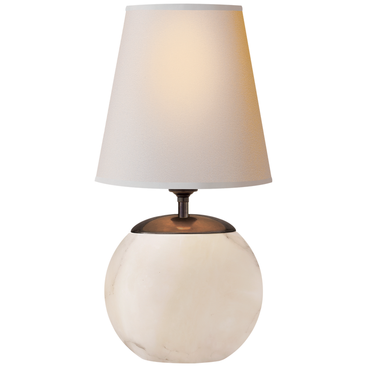 Tea Accent Lamp-Visual Comfort-VISUAL-TOB 3014ALB-NP-Table LampsRound-Alabaster-1-France and Son