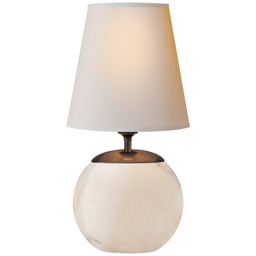 Tea Accent Lamp-Visual Comfort-VISUAL-TOB 3014ALB-NP-Table LampsRound-Alabaster-1-France and Son