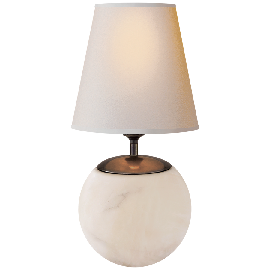 Tea Large Round Table Lamp-Visual Comfort-VISUAL-TOB 3023ALB-NP-Table LampsAlabaster-1-France and Son