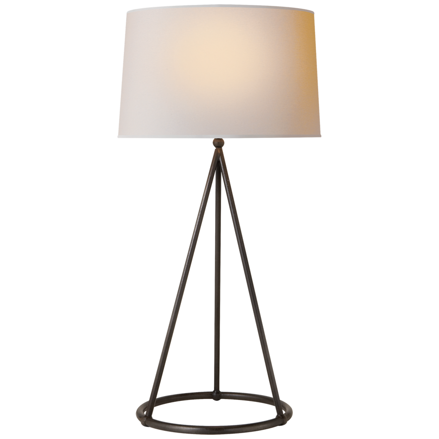 Nonnie Tapered Table Lamp-Visual Comfort-VISUAL-TOB 3026AI-NP-Table LampsAged Iron-1-France and Son