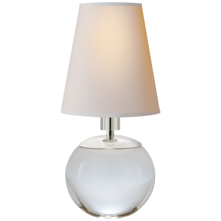 Tiny Tress Round Accent Lamp-Visual Comfort-VISUAL-TOB 3051CG-NP-Table LampsCrystal-3-France and Son