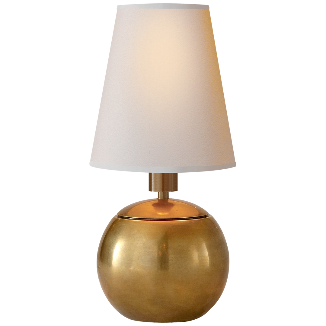Tiny Tress Round Accent Lamp-Visual Comfort-VISUAL-TOB 3051HAB-NP-Table LampsHand-Rubbed Antique Brass-4-France and Son
