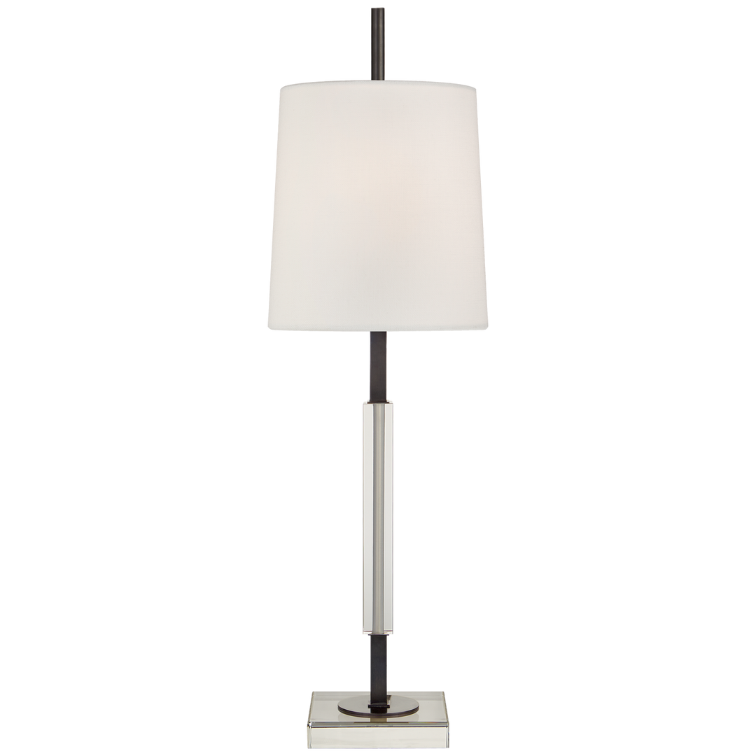 Lipton Medium Table Lamp-Visual Comfort-VISUAL-TOB 3627BZ/CG-L-Table LampsBronze with Crystal-2-France and Son