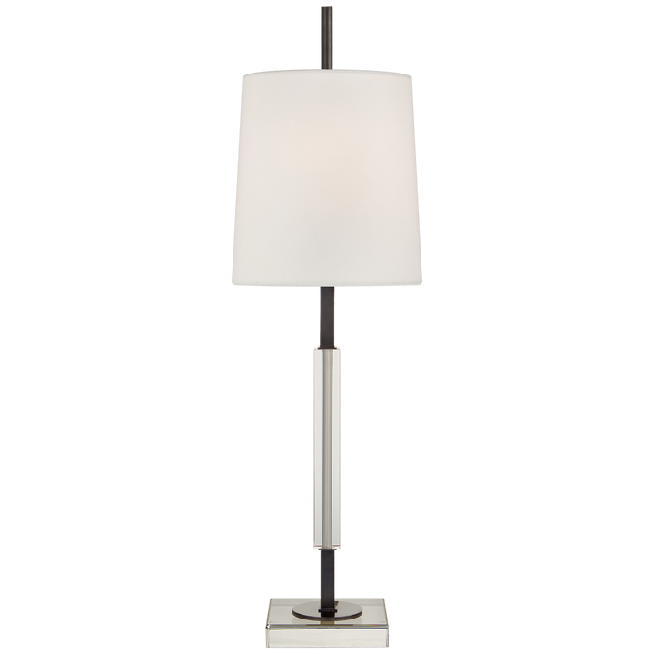 Lipton Medium Table Lamp-Visual Comfort-VISUAL-TOB 3627BZ/CG-L-Table LampsBronze with Crystal-2-France and Son