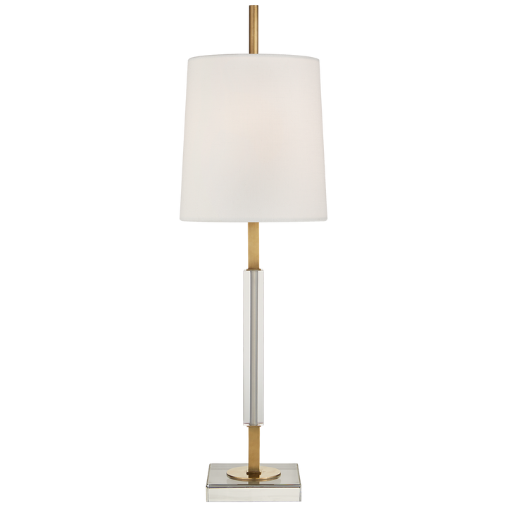 Lipton Medium Table Lamp-Visual Comfort-VISUAL-TOB 3627HAB/CG-L-Table LampsHand-Rubbed Antique Brass with Crystal-3-France and Son