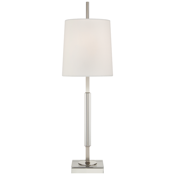 Lipton Medium Table Lamp-Visual Comfort-VISUAL-TOB 3627PN/CG-L-Table LampsPolished Nickel with Crystal-4-France and Son