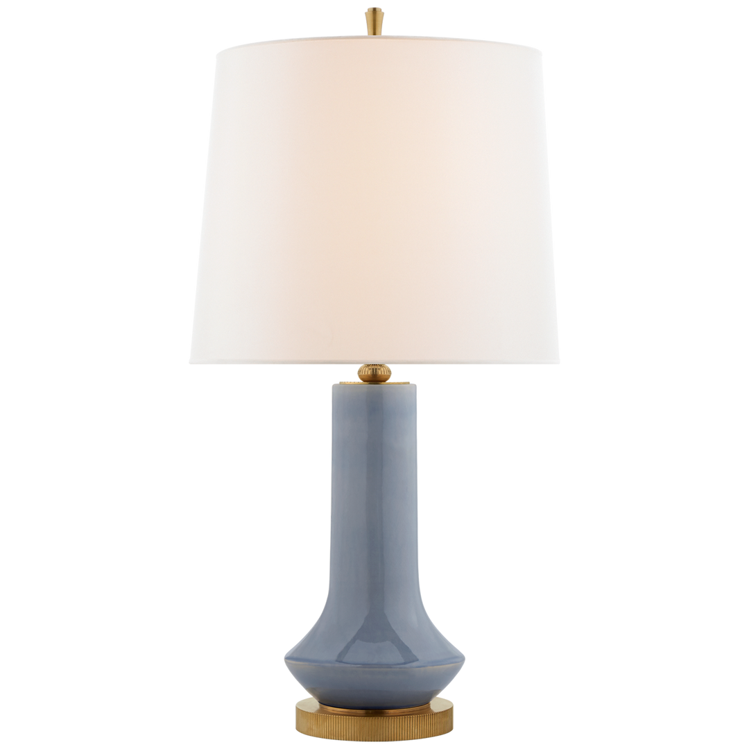 Larry Large Table Lamp-Visual Comfort-VISUAL-TOB 3657PBC-L-Table LampsPolar Blue Crackle-3-France and Son