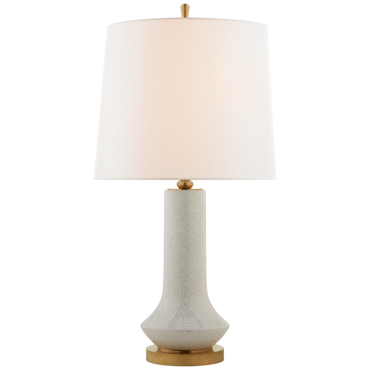 Larry Large Table Lamp-Visual Comfort-VISUAL-TOB 3657WTC-L-Table LampsWhite Crackle-4-France and Son