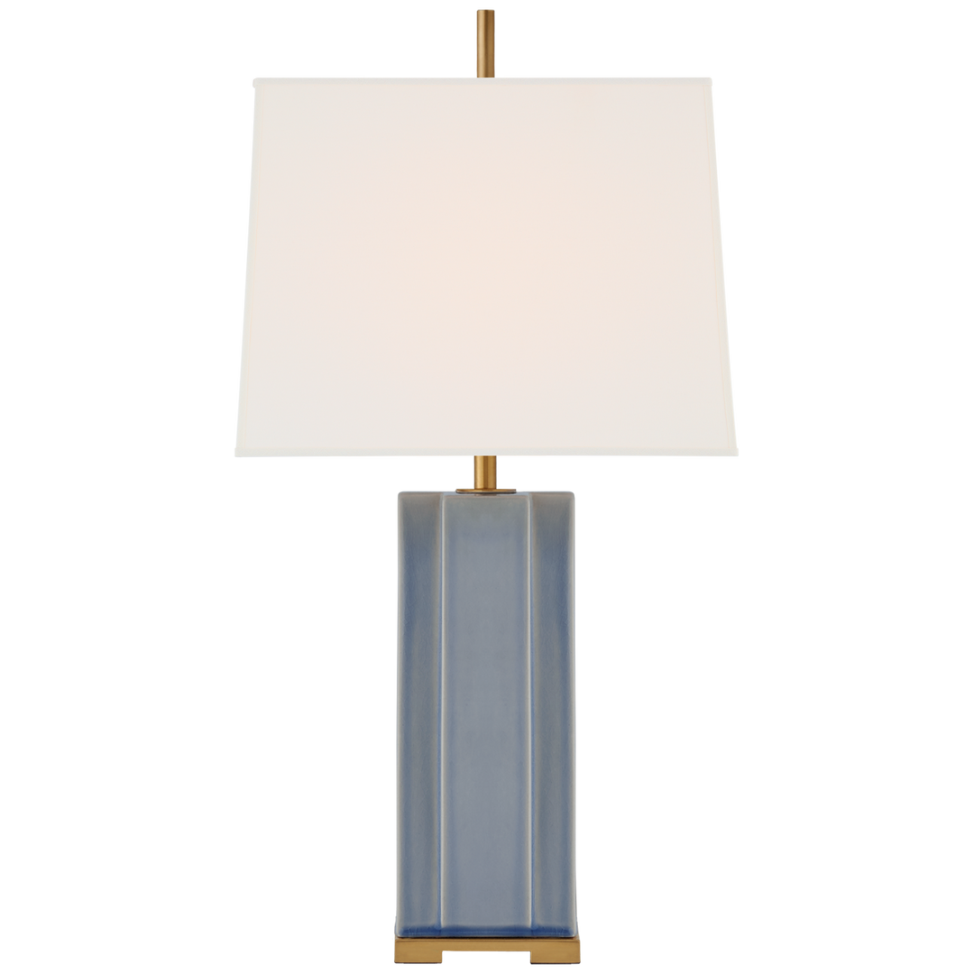 Nelly Medium Table Lamp-Visual Comfort-VISUAL-TOB 3681PBC-L-Table LampsPolar Blue Crackle-3-France and Son