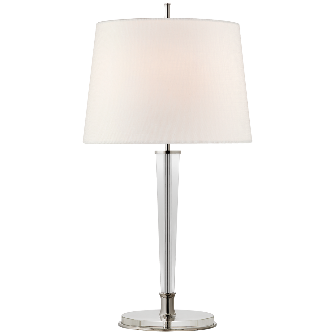 Laura Large Table Lamp-Visual Comfort-VISUAL-TOB 3942PN-L-Table LampsPolished Nickel and Crystal-3-France and Son