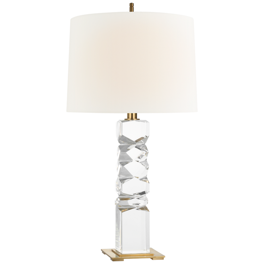 Arantine Large Table Lamp-Visual Comfort-VISUAL-TOB 3950CG/HAB-L-Table LampsCrystal and Hand-Rubbed Antique Brass-1-France and Son